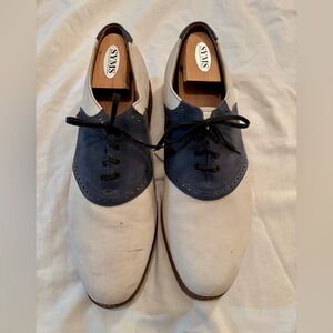 Allen Edmonds White and Navy Oxfords